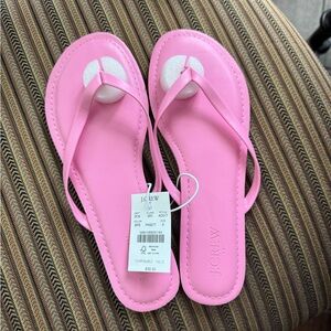 J. Crew Pink Womens Thong Sandals 8 NWT